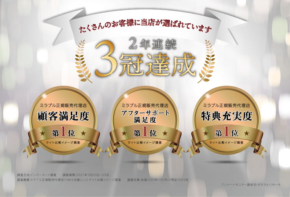 皆様に選ばれて３冠達成！